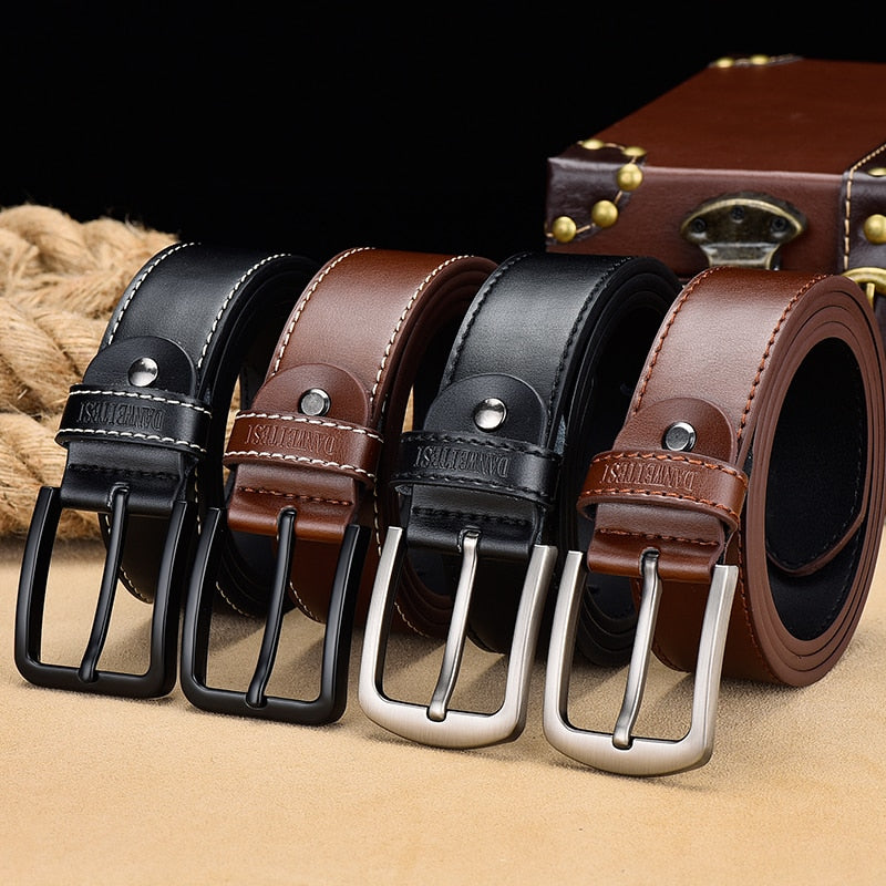 Genuine leather belt with buckle for Men