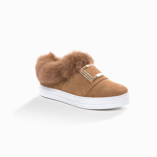 OZWEAR Tame Shearling Sneakers Australian Premium Wool Women's Casual Winter Low-top Sneakers