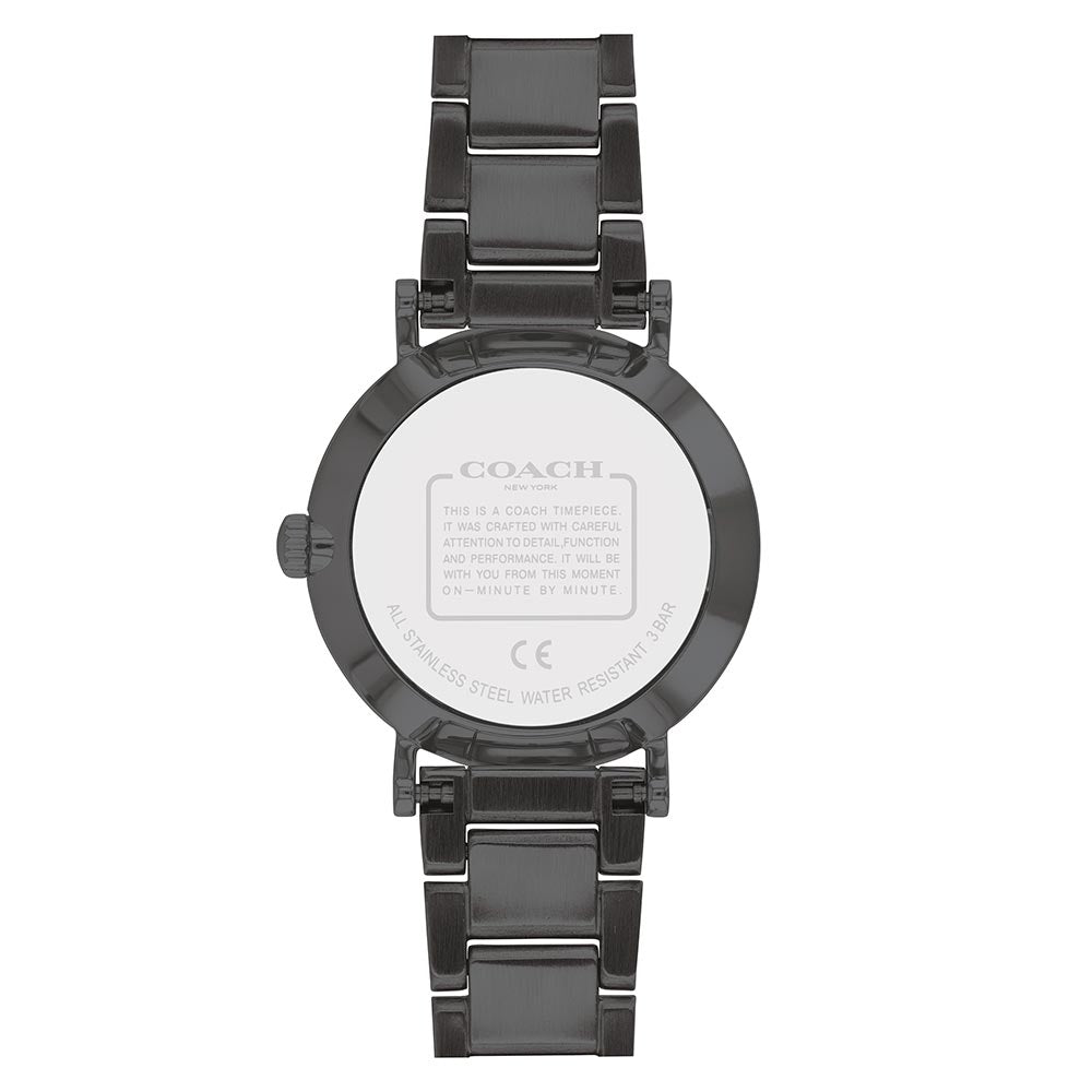 Coach  Ionic Plated Black Steel Black Dial Ladies Watch