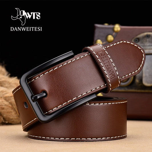 Genuine leather belt with buckle for Men
