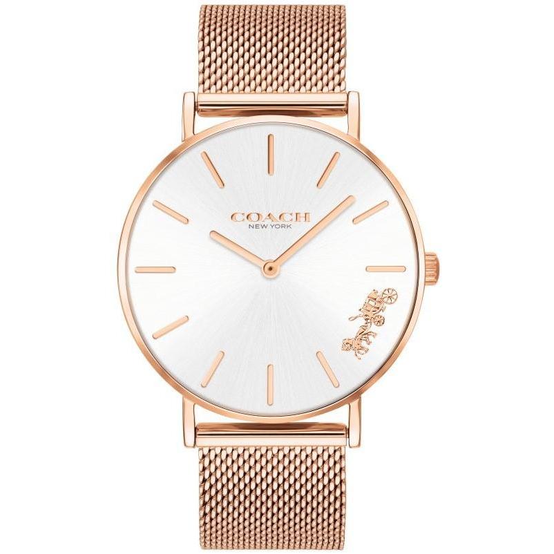 Coach  Ionic Rose Gold Plated Steel Silver White Dial Ladies Watch